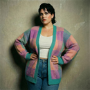 Oversize Peachy Gingham Cardigan | Ultrafuzzy Warm Sweater [Sizes SM & M Remaining]