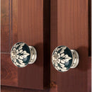 Grassed 1-2/3 in. (42mm) Green & White Cabinet Knob