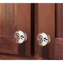Flower de-Top 1-3/5 in. (41mm) Blue & Cream Cabinet Knob (Pack of 5)