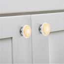 Cobble Rosette 1-3/5 in. Yellow Cabinet Knob