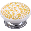 Geometric Star 1-4/7 in. Yellow Cabinet Knob