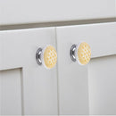 Mascot Hardware Ceramic 1.5 in. Yellow & White Drawer Cabinet knob (Pack of 10)