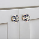 Dotted Tree 1-4/7 in. Blue Cabinet Knob
