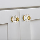 Ringed 1-4/7 in. Golden Round Cabinet Knob