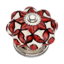 Mascot Hardware Blossom Fusion 1-3/5 in. Orange & Cream Drawer Cabinet Knob