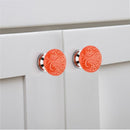 Intricate 1-1/2 in. Orange Mushroom Cabinet Knob