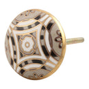 Ceramic Round 1-2/3 in. Blue & Gold Cabinet Knob