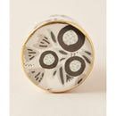 Ceramic Round 1-2/3 in. Black & Gold Cabinet Knob