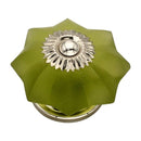 Moss Green 1-2/3 in. Flower Novelty Cabinet Knob