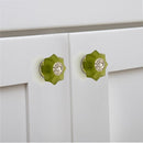 Moss Green 1-2/3 in. Flower Novelty Cabinet Knob