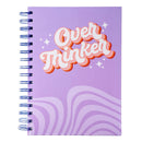 Overthinker Spiral Bound Notebook | Reflective Cover Journal | Retro Violet