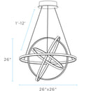 Oxford LED Adjustable Chandelier // Black
