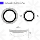 Libra Black Marble Plates
