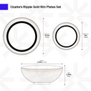 Ripple Gold Rim Plates