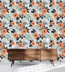 Elegant Orange Flowers Wallpaper