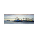 Santa Monica Pier Sunrise Home Decor Art Print on Real Wood