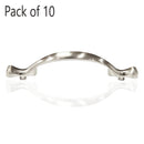 Long Footed 3-3/4 in (96mm) Satin Nickel Drawer Pull (10-Pack)