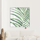 Coastal Palm Branch Customizable Wood Wall Art Print