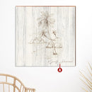 Coastal Palm Tree Coast Sketch Wood Wall Art Print