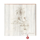 Coastal Palm Tree Coast Sketch Wood Wall Art Print