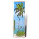 Sunny Skies Beach Palm Tree | Wall Art Print on Real Wood