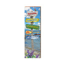 Wisconsin Lake Directional Home Decor Art Print on Real Wood