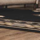 Buckhaven Black Southwestern Area Rug