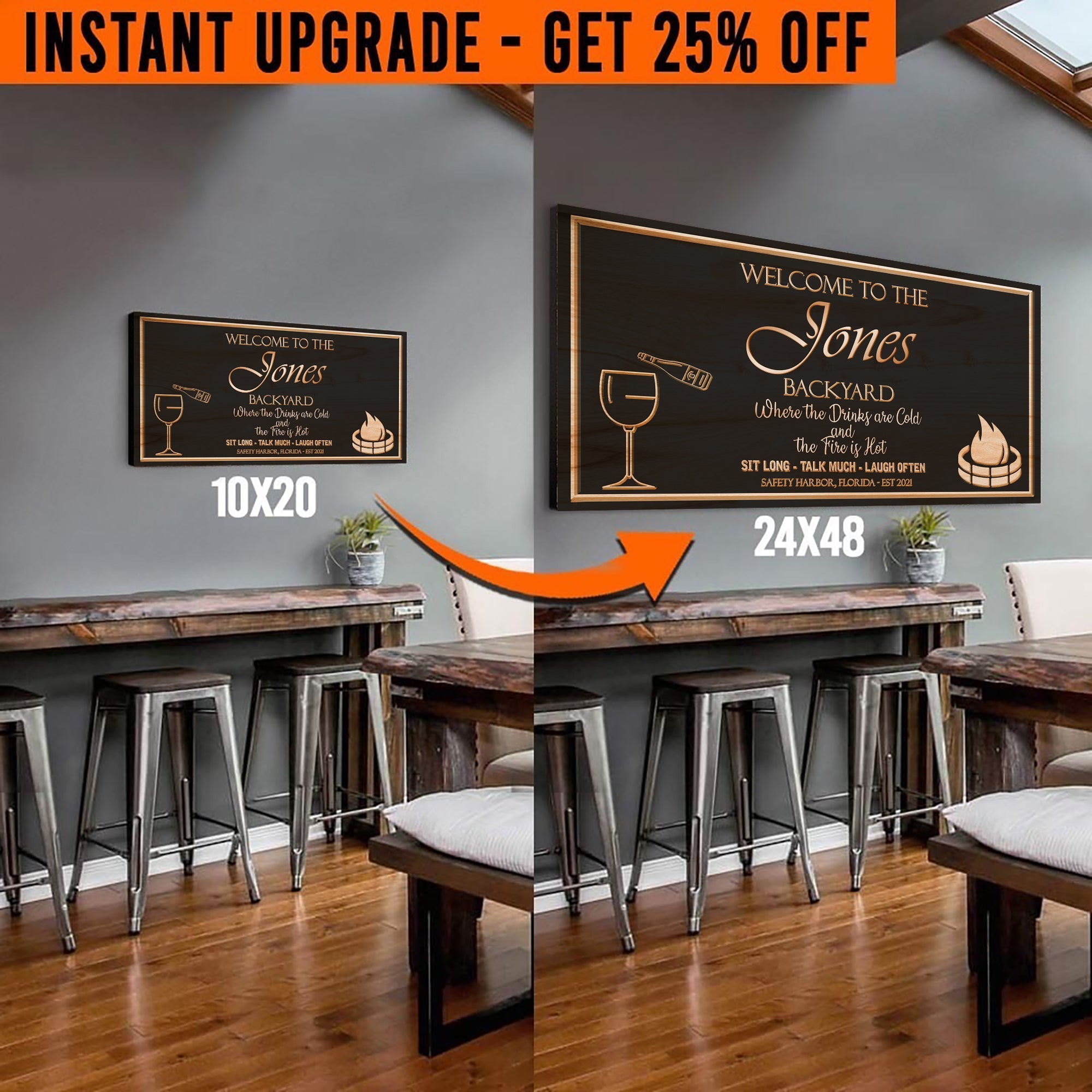 Upgrade Your 20x10 Inches '19th Hole Golf' (Style 3) Canvas To 48x24 Inches main image 0