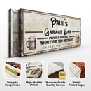 Personalized Rustic Garage Sign for Home Bar: Enhance Your Man Cave Wall Decor with Personalized Basement Bar Sign