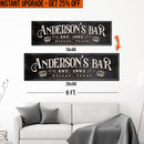 Upgrade Your 16x48 Inches 'Personalized Bar' (Style 1) Canvas To 20x60 Inches
