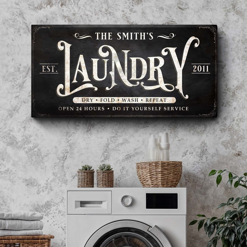Laundry Room Sign | Farmhouse Laundry Sign | Personalized Laundry Room