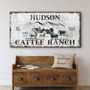 Personalized Highland Cattle Ranch Sign