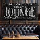 Black Cat's Enchanted Lounge Halloween Sign
