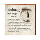 Fishing Definition Sign | Real Wood Art Print