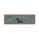 Minocqua Wisconsin Latitude Longitude Sign | Real Wood Art Print