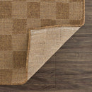 Kuval Checkered Brown Outdoor Rug
