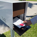 UpTown Box Locking Package Dropbox in TEXTURED GRAY METALLIC - Modern Mailbox