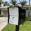NEW! The Retrobox Locking Package Dropbox in TEXTURED MATT JET BLACK - Modern Mailbox