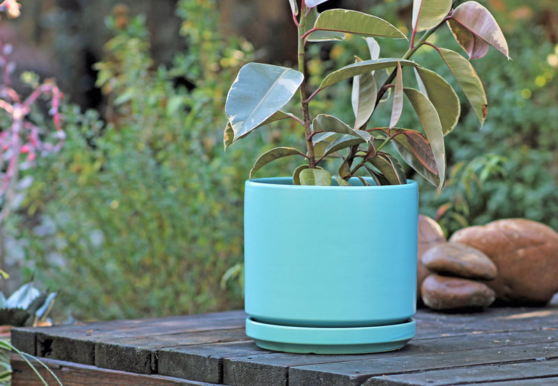 planter with saucer modern Mid Modern Planter With Detached Saucer By Plantatorem