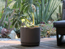 Mid Modern Planter With Detached Saucer By Plantatorem