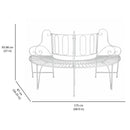 Half-Circle White Metal Outdoor Patio Garden Tree Bench