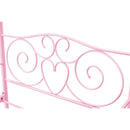 Twin size Sturdy Metal Canopy Bed in Pink
