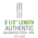 1 1/2 in. x 2 1/2 in. Galvanized Pipe