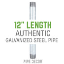 1/2 in. x 12 in. Galvanized Steel Nipple