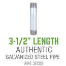 1/2 in. x 3 1/2 in. Galvanized Steel Nipple