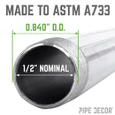 1/2 in. x 5 1/2 in. Galvanized Steel Nipple