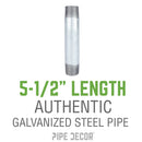 1 in. x 5 1/2 in. Galvanized Steel Nipple