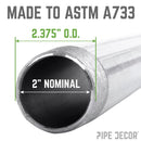 2 in. x 3 in. Galvanized Pipe