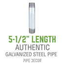 2 in. x 5 1/2 in. Galvanized Pipe