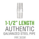 3/4 in. x 1 1/2 in. Galvanized Steel Nipple